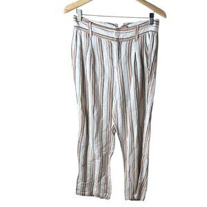 FREE PEOPLE Striped Linen Beachy Wide Leg Pants Trousers - Size 2
